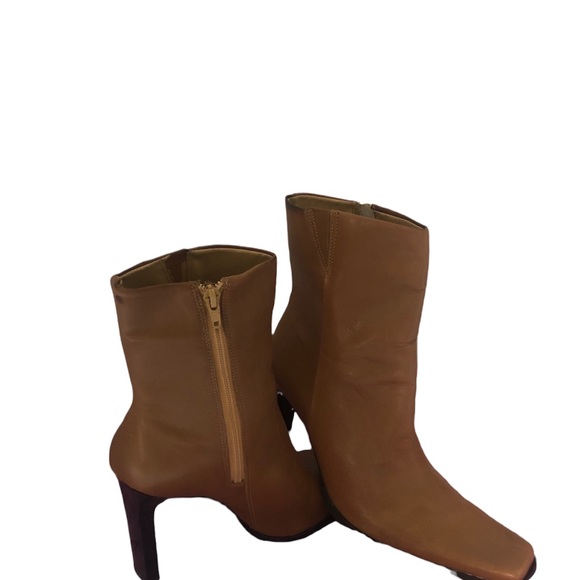 Maraolo’s Genuine Leather Ladies Short Leather Boot in Tan/Mustard size 10 - Picture 2 of 9
